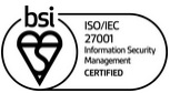 Certified to ISO27001